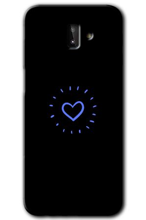 Galaxy J8 Kılıf HD Desen Baskılı Arka Kapak - Heart Strokes 