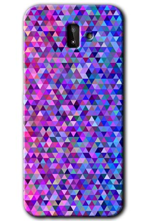 Galaxy J8 Kılıf HD Desen Baskılı Arka Kapak - Pixel Mozaik 