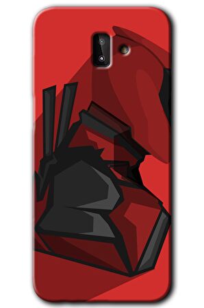 Galaxy J8 Kılıf HD Desen Baskılı Arka Kapak - DeadPool 