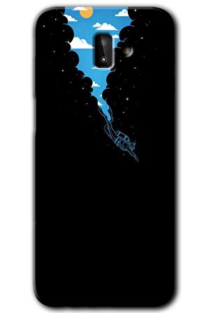 Galaxy J8 Kılıf HD Desen Baskılı Arka Kapak - Derinlere Yolculuk 