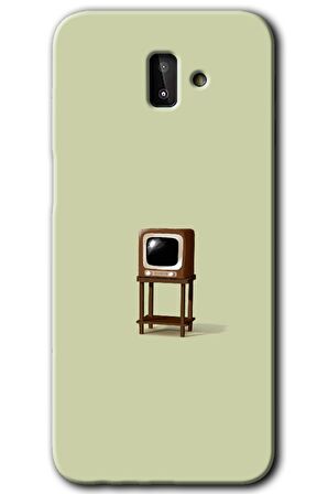 Galaxy J8 Kılıf HD Desen Baskılı Arka Kapak - Retro-TV 