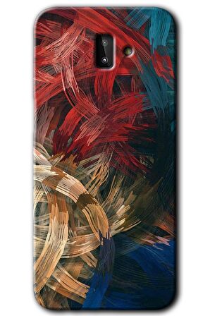 Galaxy J8 Kılıf HD Desen Baskılı Arka Kapak - Karma Boyalar 