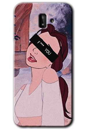 Galaxy J8 Kılıf HD Desen Baskılı Arka Kapak - Bad Girl 
