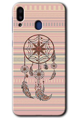 Galaxy M10 Kılıf HD Desen Baskılı Arka Kapak - Mandala Retro 