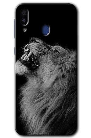 Galaxy M10 Kılıf HD Desen Baskılı Arka Kapak - Lion 