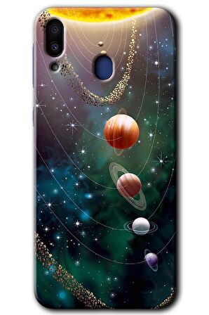 Galaxy M10 Kılıf HD Desen Baskılı Arka Kapak - Cosmos 