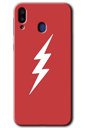 Galaxy M10 Kılıf HD Desen Baskılı Arka Kapak - Flash Logo 