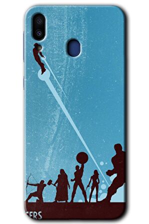 Galaxy M10 Kılıf HD Desen Baskılı Arka Kapak - Avengers Team 