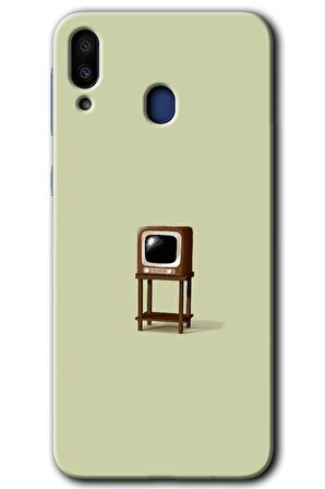 Galaxy M10 Kılıf HD Desen Baskılı Arka Kapak - Retro-TV 