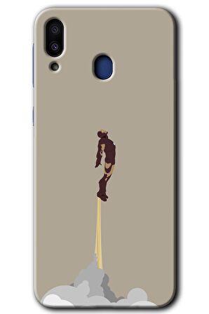 Galaxy M10 Kılıf HD Desen Baskılı Arka Kapak - İronman-Airport 