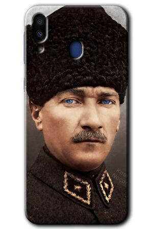 Galaxy M10 Kılıf HD Desen Baskılı Arka Kapak - Başkomutan Atatürk 
