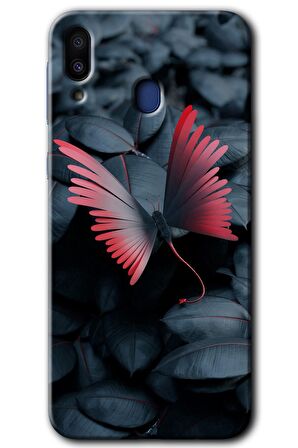Galaxy M10 Kılıf HD Desen Baskılı Arka Kapak - Dark Butterfly 