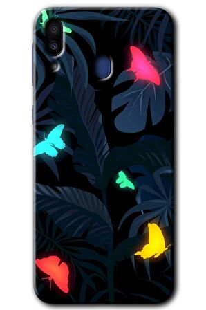 Galaxy M10 Kılıf HD Desen Baskılı Arka Kapak - Lighter Butterfly 