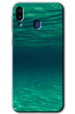 Galaxy M10s Kılıf HD Desen Baskılı Arka Kapak - Derin Deniz 