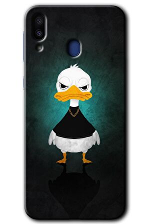 Galaxy M10s Kılıf HD Desen Baskılı Arka Kapak - Angry Duck 