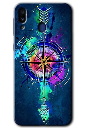 Galaxy M10s Kılıf HD Desen Baskılı Arka Kapak - Gizemli Pusula 