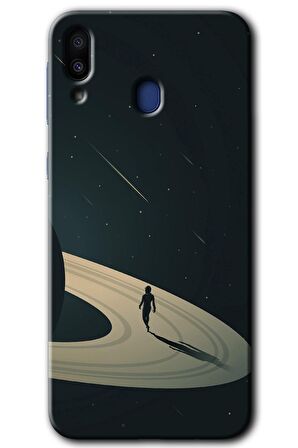 Galaxy M10s Kılıf HD Desen Baskılı Arka Kapak - Space Planet 