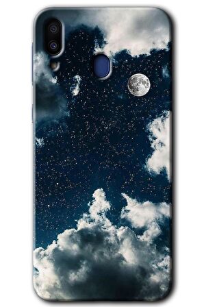 Galaxy M10s Kılıf HD Desen Baskılı Arka Kapak - Gece Gökyüzü 