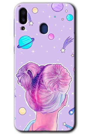 Galaxy M20 Kılıf HD Desen Baskılı Arka Kapak - Uzaylı Kız 