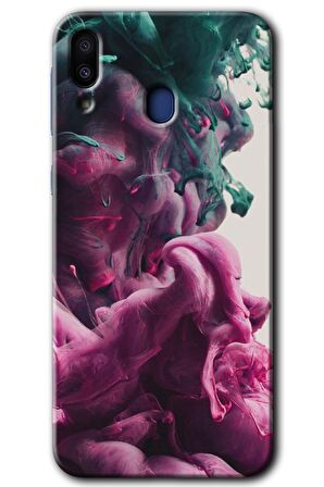 Galaxy M20 Kılıf HD Desen Baskılı Arka Kapak - Liquid Cloud 