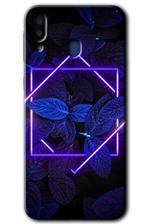 Galaxy M20 Kılıf HD Desen Baskılı Arka Kapak - Mekanik Yaprak 5 