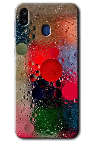 Galaxy M20 Kılıf HD Desen Baskılı Arka Kapak - Wet Bubbles 