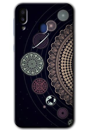 Galaxy M20 Kılıf HD Desen Baskılı Arka Kapak - Gezegen Döngüsü 