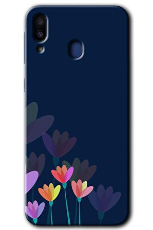 Galaxy M20 Kılıf HD Desen Baskılı Arka Kapak - Çizim Çiçekleri 