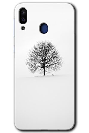 Galaxy M20 Kılıf HD Desen Baskılı Arka Kapak - Alone Tree 