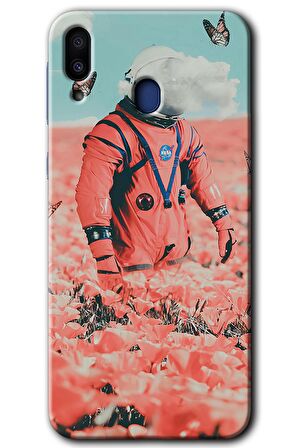 Galaxy M20 Kılıf HD Desen Baskılı Arka Kapak - Uzay Bahçesi 