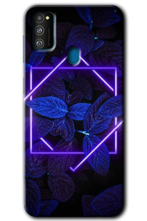 Galaxy M21 Kılıf HD Desen Baskılı Arka Kapak - Mekanik Yaprak 5 