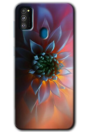 Galaxy M21 Kılıf HD Desen Baskılı Arka Kapak - Çiçek Motif 