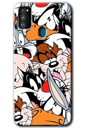 Galaxy M21 Kılıf HD Desen Baskılı Arka Kapak - Karakterler 
