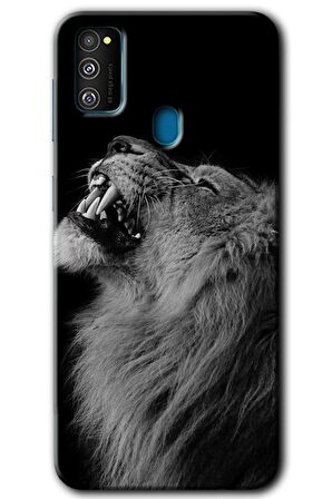 Galaxy M21 Kılıf HD Desen Baskılı Arka Kapak - Lion 
