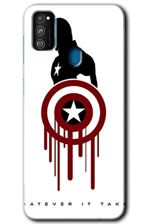 Galaxy M21 Kılıf HD Desen Baskılı Arka Kapak - Captain Amerika 