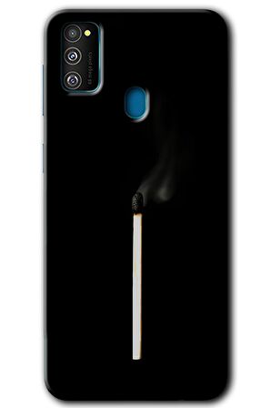 Galaxy M21 Kılıf HD Desen Baskılı Arka Kapak - Sönmüş Kibrit 