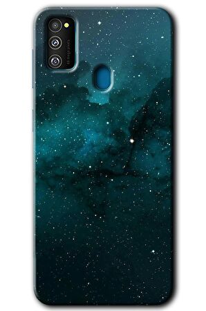 Galaxy M21 Kılıf HD Desen Baskılı Arka Kapak - Yıldızlararası 