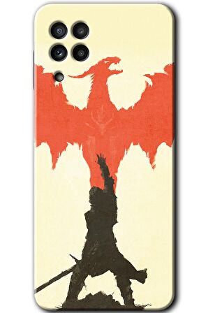 Galaxy M22 Kılıf HD Desen Baskılı Arka Kapak - Dragon Hunter 1 