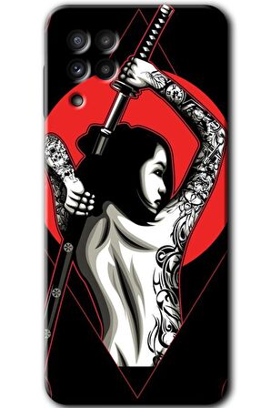 Galaxy M22 Kılıf HD Desen Baskılı Arka Kapak - Samurai Girl 