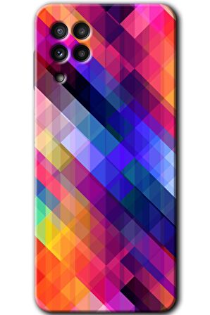 Galaxy M22 Kılıf HD Desen Baskılı Arka Kapak - Multi Oblique 