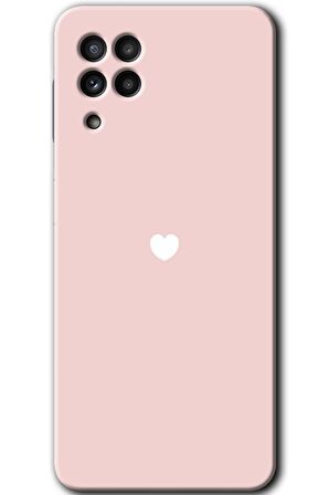 Galaxy M22 Kılıf HD Desen Baskılı Arka Kapak - Sade Kalp 