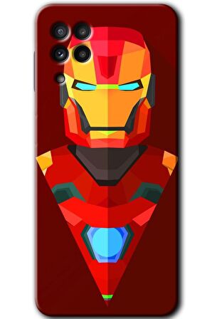 Galaxy M22 Kılıf HD Desen Baskılı Arka Kapak - İron Man Çizim 