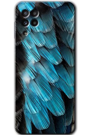 Galaxy M22 Kılıf HD Desen Baskılı Arka Kapak - 9D Tüyler 