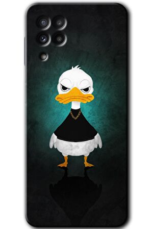 Galaxy M22 Kılıf HD Desen Baskılı Arka Kapak - Angry Duck 