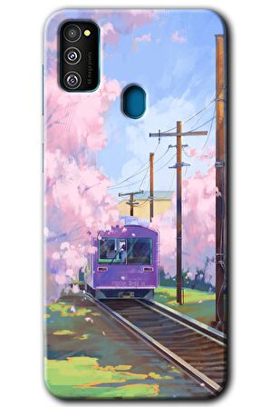 Galaxy M30s Kılıf HD Desen Baskılı Arka Kapak - Rails Paint 