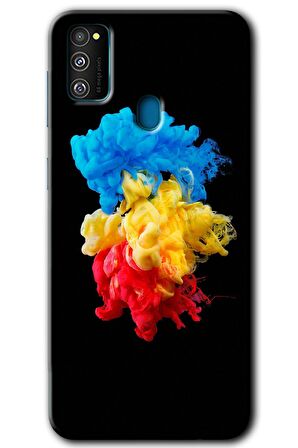 Galaxy M30s Kılıf HD Desen Baskılı Arka Kapak - Black 1 