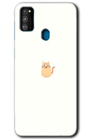 Galaxy M30s Kılıf HD Desen Baskılı Arka Kapak - Cat Minimalism 