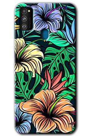 Galaxy M30s Kılıf HD Desen Baskılı Arka Kapak - Hibiscus Flowers 