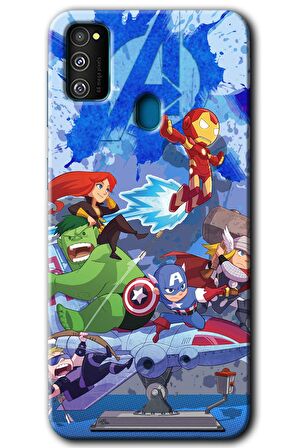 Galaxy M30s Kılıf HD Desen Baskılı Arka Kapak - Avengers Cartoon 