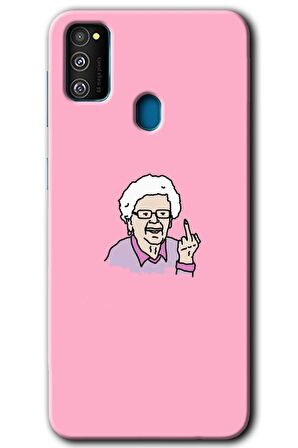 Galaxy M30s Kılıf HD Desen Baskılı Arka Kapak - Bad Grandmother 